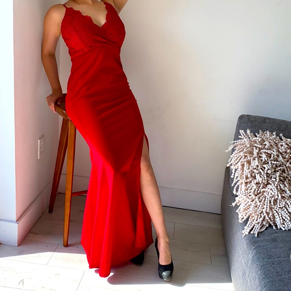 Red long Dress